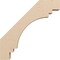 Ekena Millwork 3-inch W x 18-inch D x 18-inch H Pescadero Rough Cedar Woodgrain TimberThane Knee Brace, Primed BRCUR03X18X18PECRCPR - alternate 3